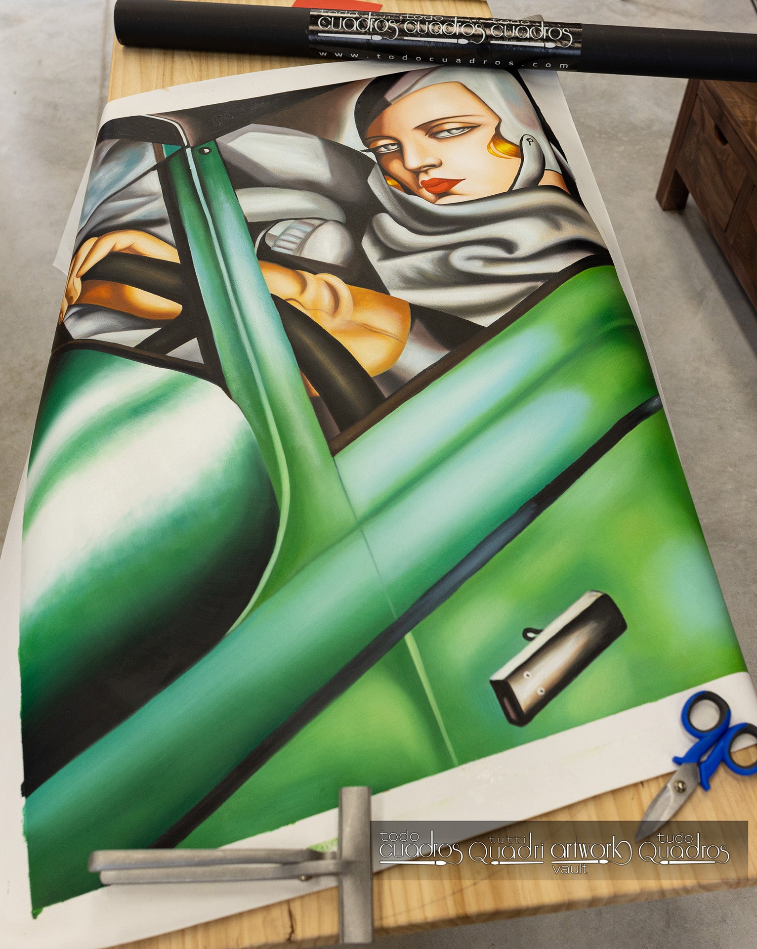 Autorretrato en el Bugatti verde, Lempicka