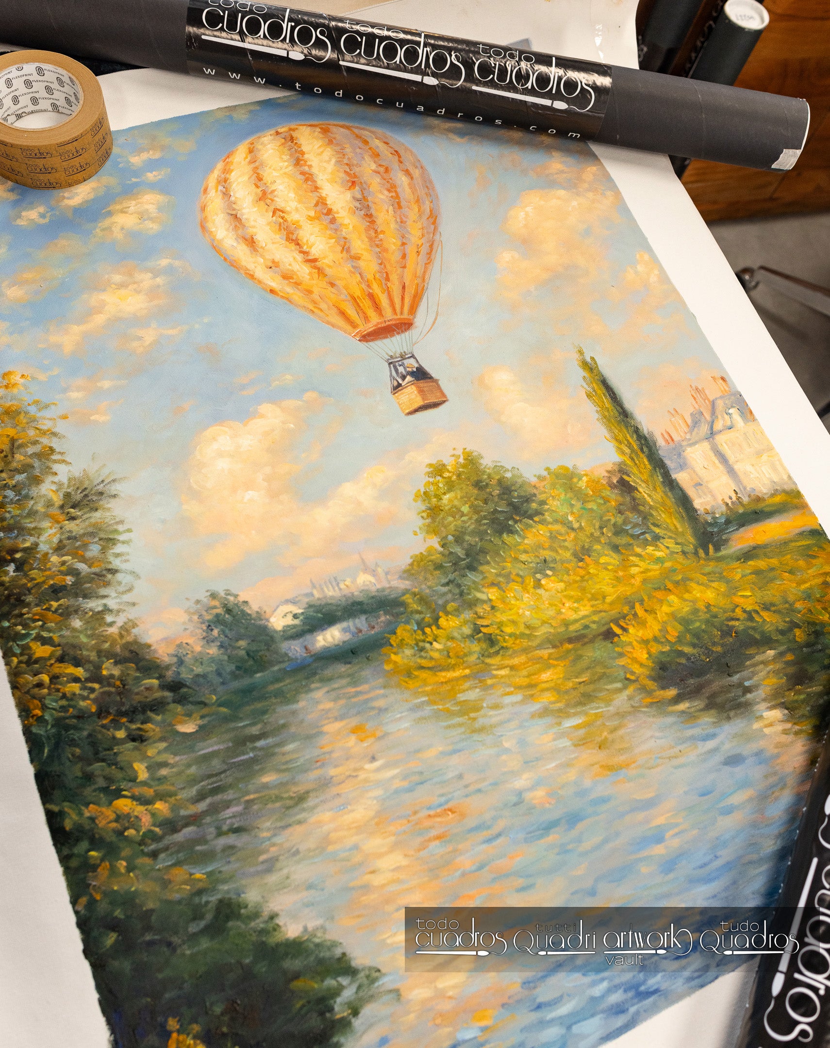 Viaje entre las nubes, estilo monet