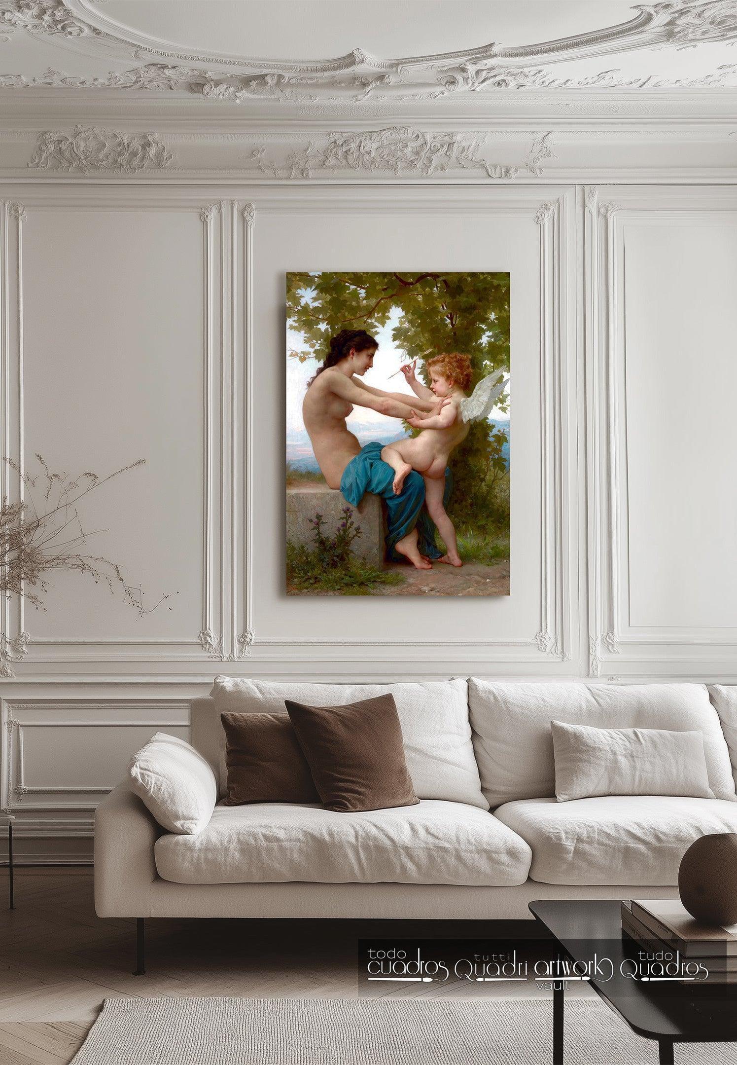 Joven defendiéndose de Eros, Bouguereau