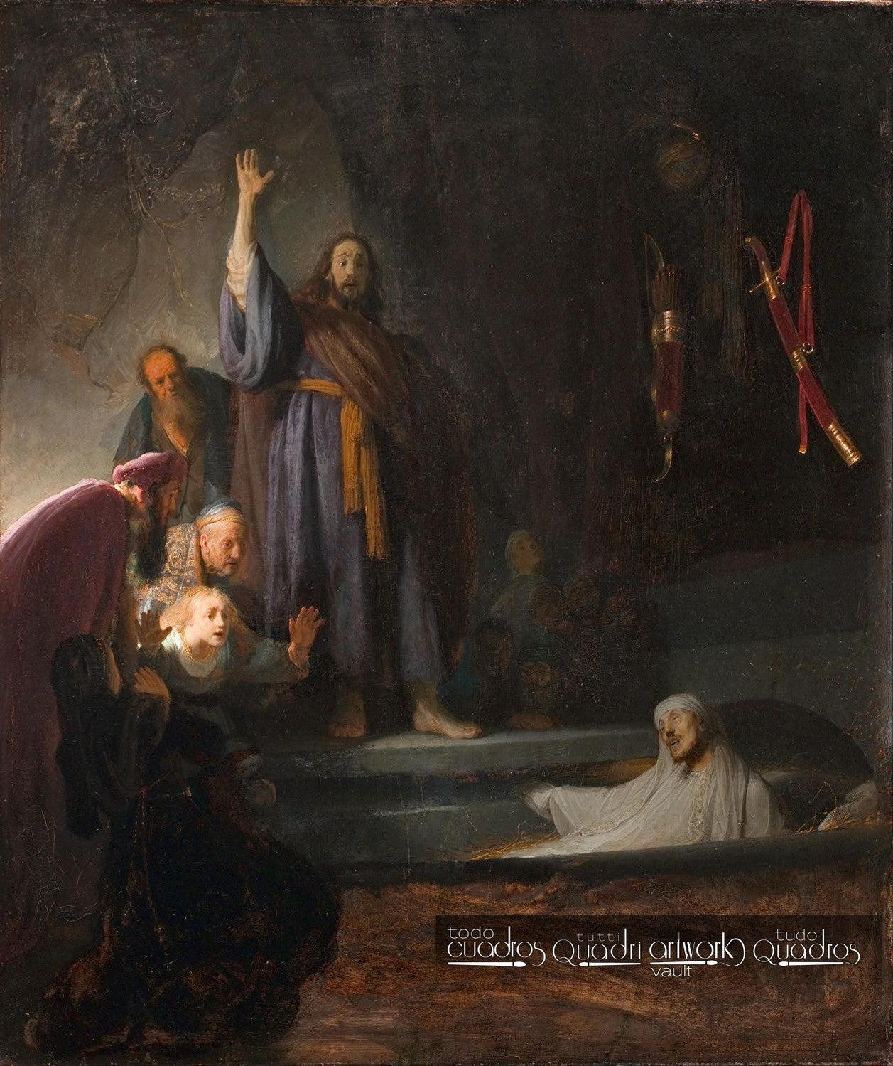 La resurrección de Lázaro, Rembrandt