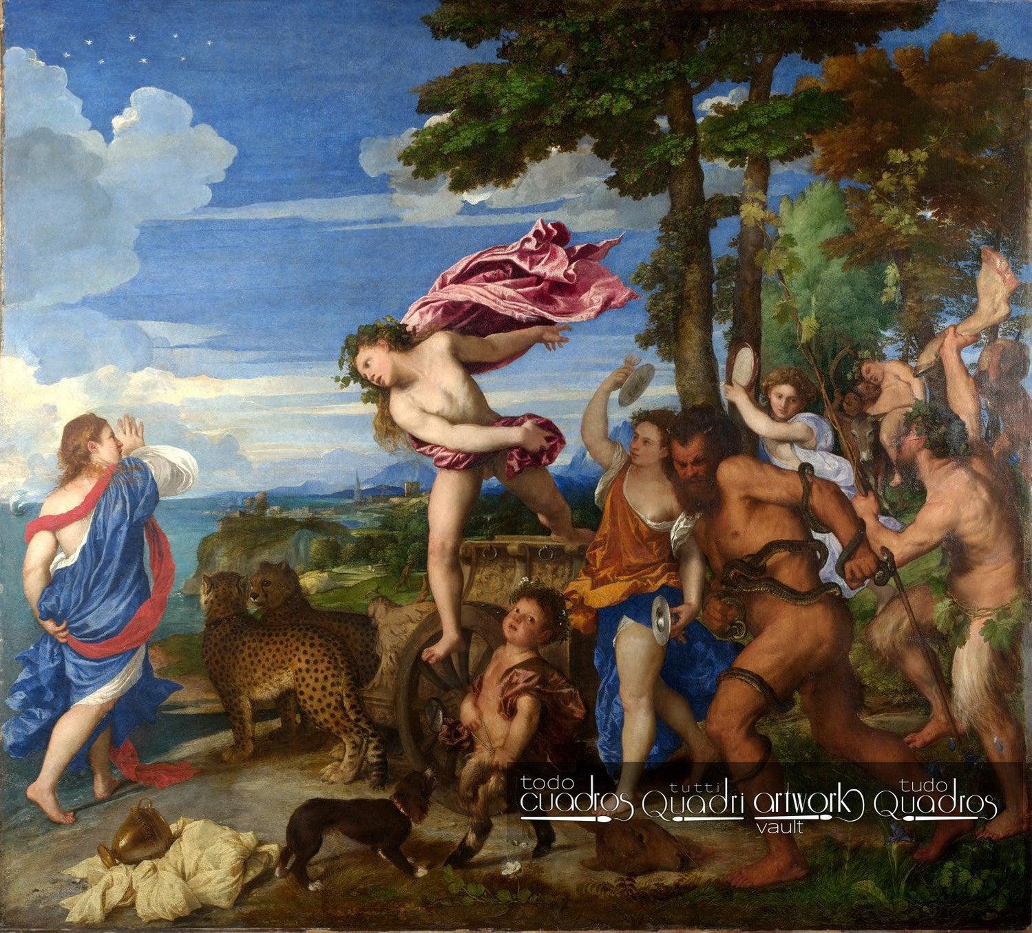 Baco y Ariadna, Tiziano