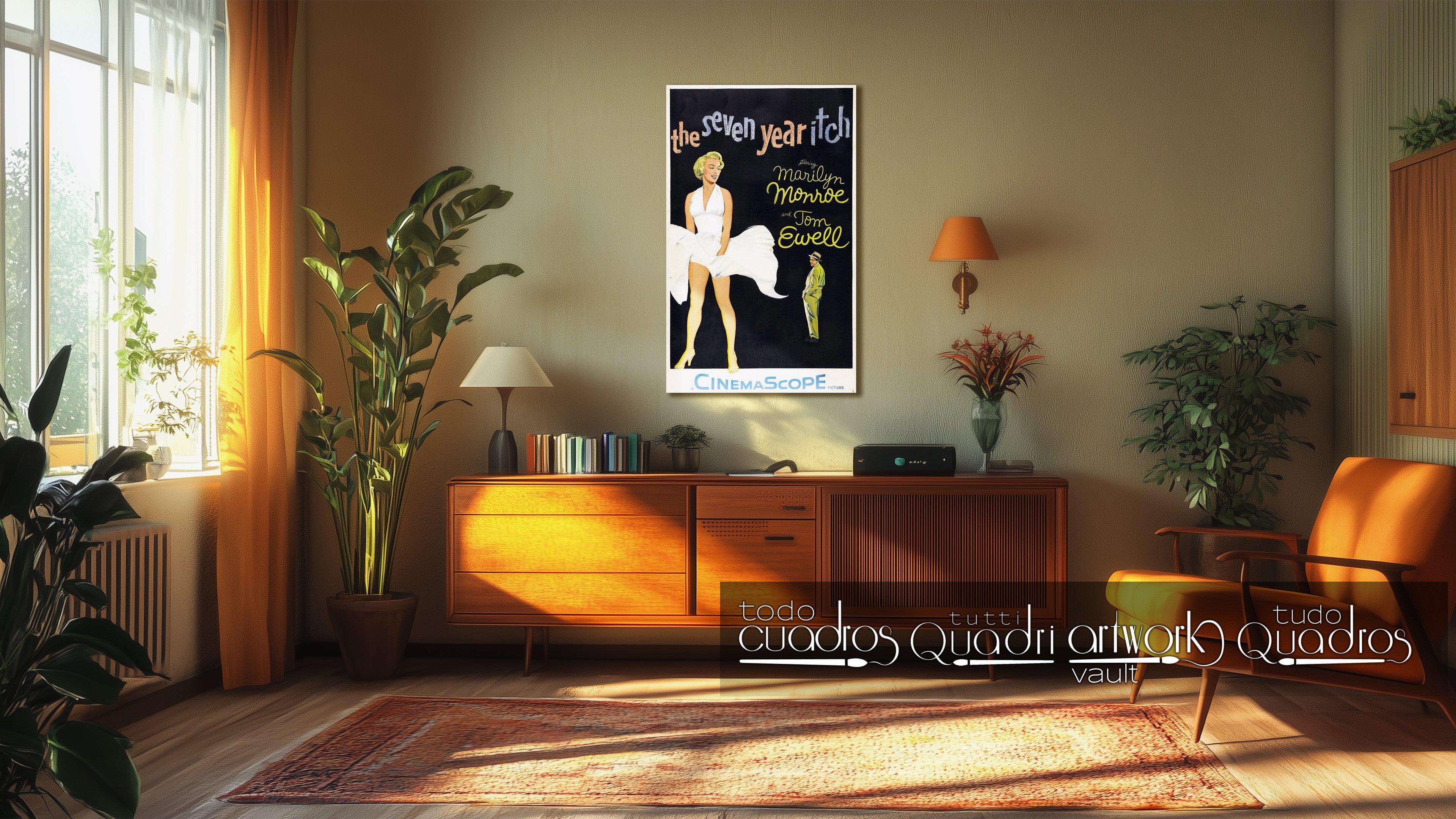 Marilyn en 7 year Itch, Cine al Óleo