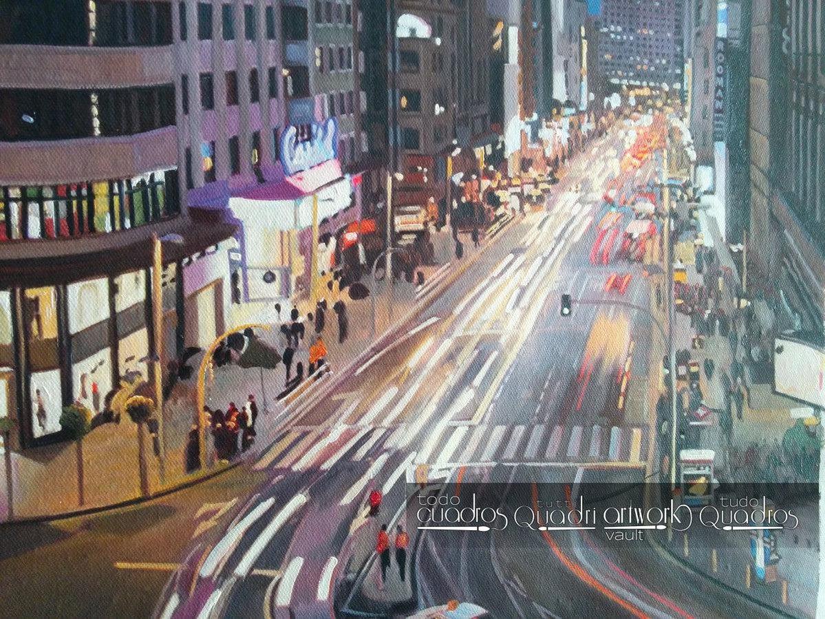 La Gran Vía de Madrid por la noche