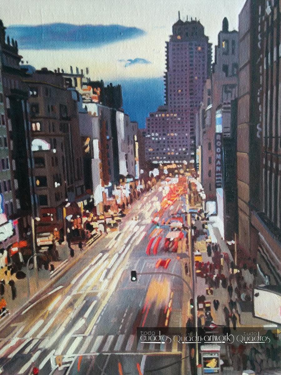 La Gran Vía de Madrid por la noche
