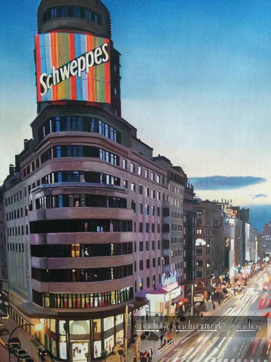 La Gran Vía de Madrid por la noche