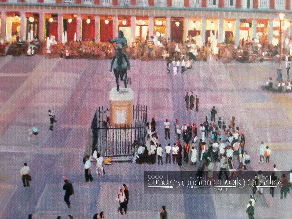 La plaza Mayor de Madrid, Atardecer