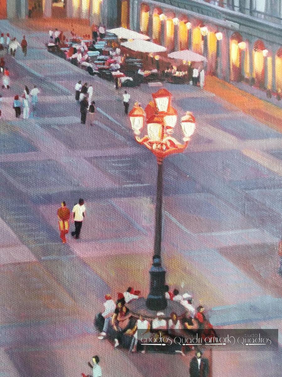 La plaza Mayor de Madrid, Atardecer