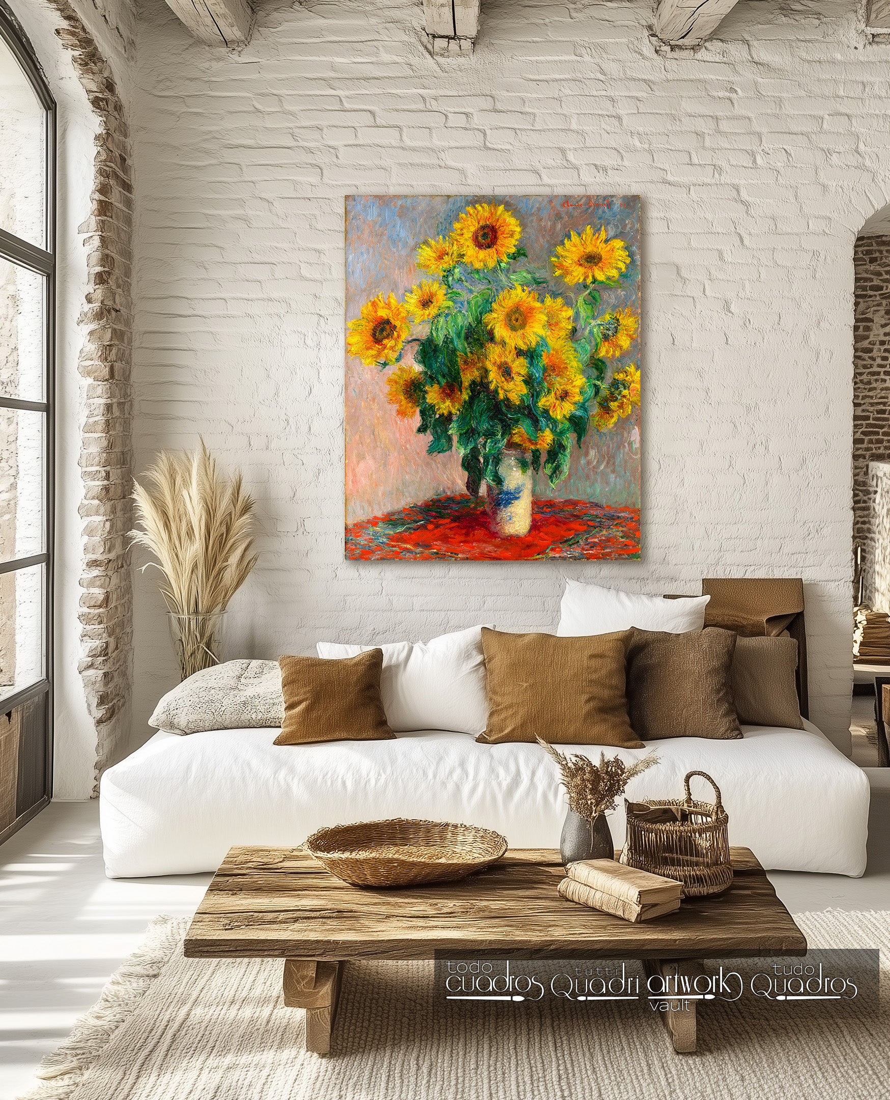 Ramo de girasoles, Monet