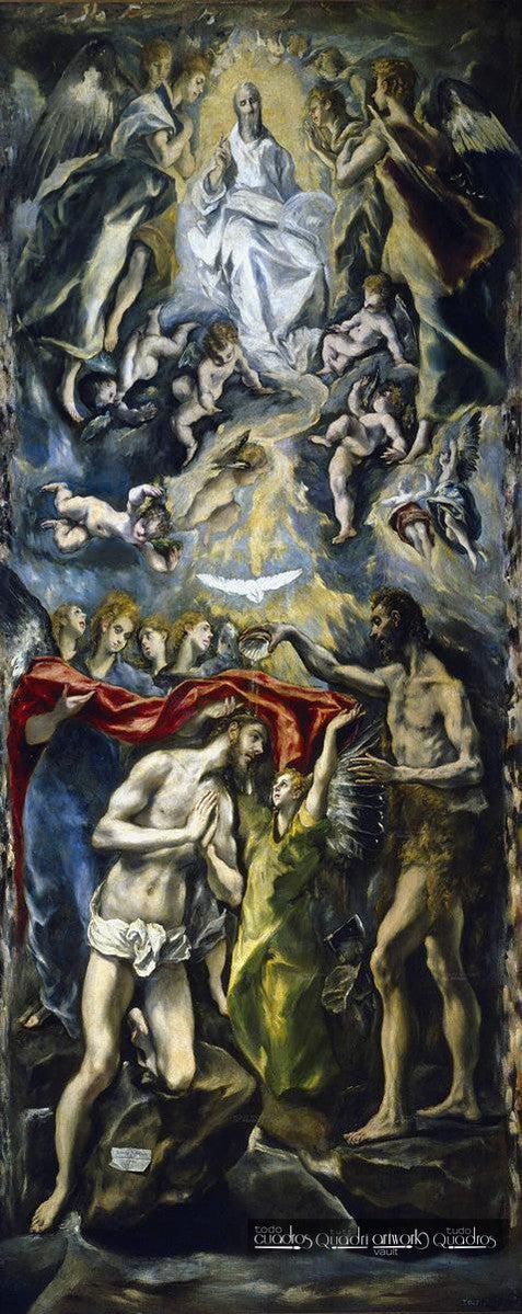 El bautismo de Cristo, El Greco