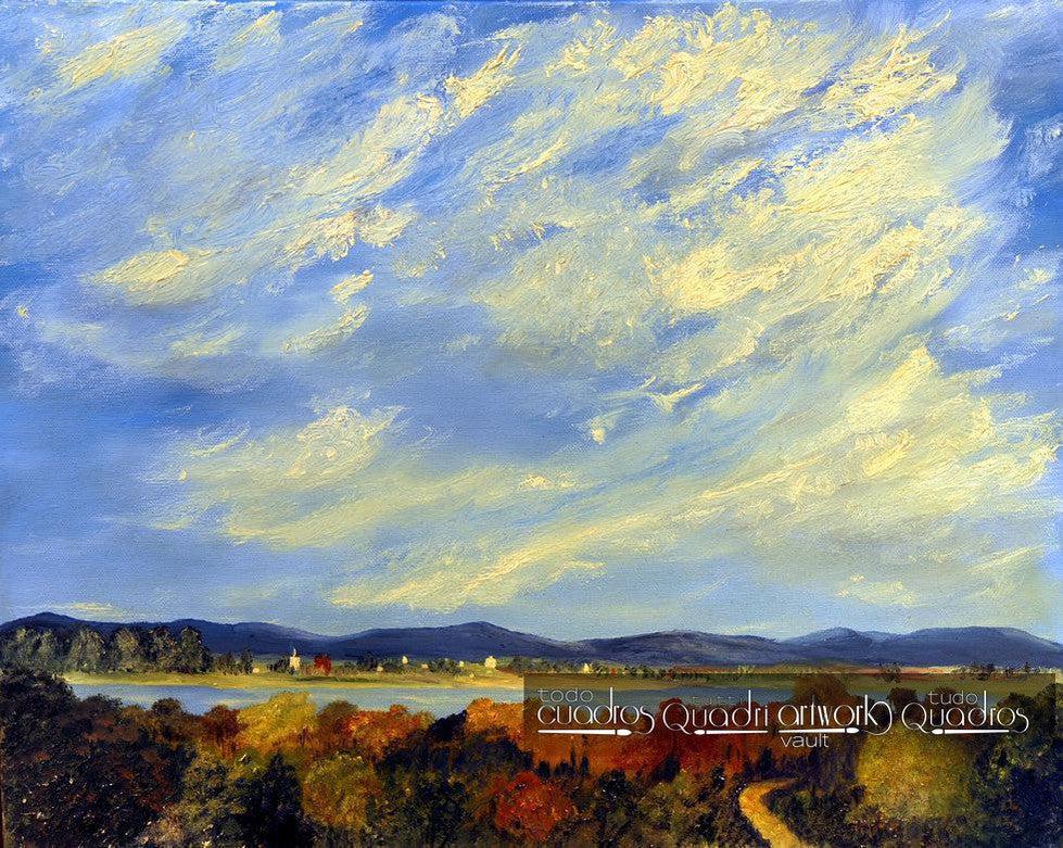 Puesta de sol, Óleo de Paisaje