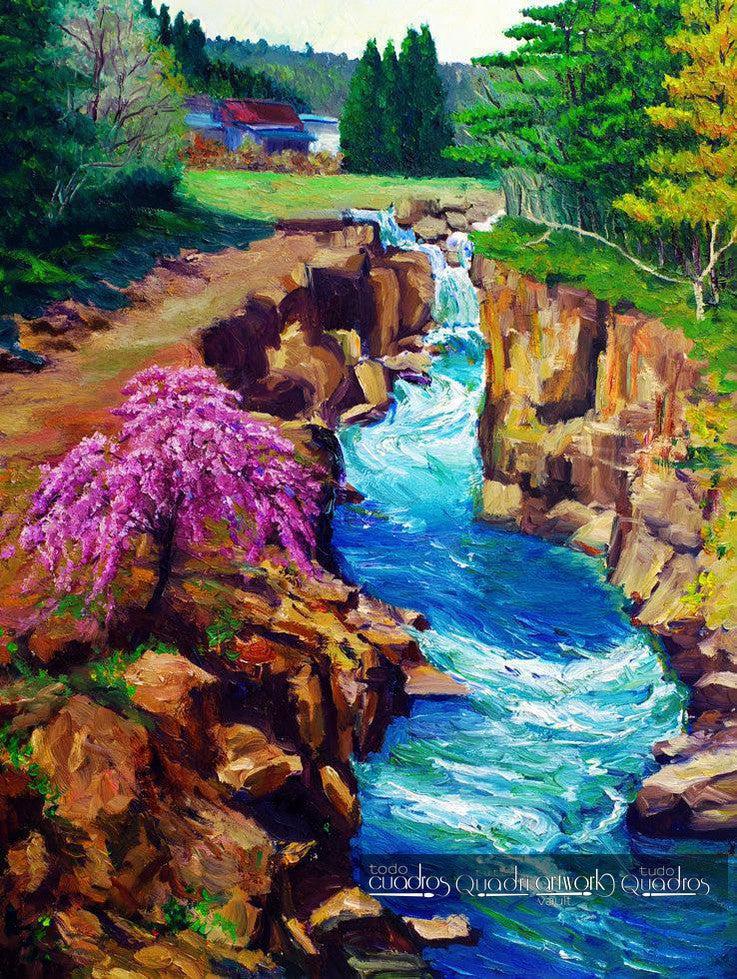 La quebrada, Óleo de Paisaje