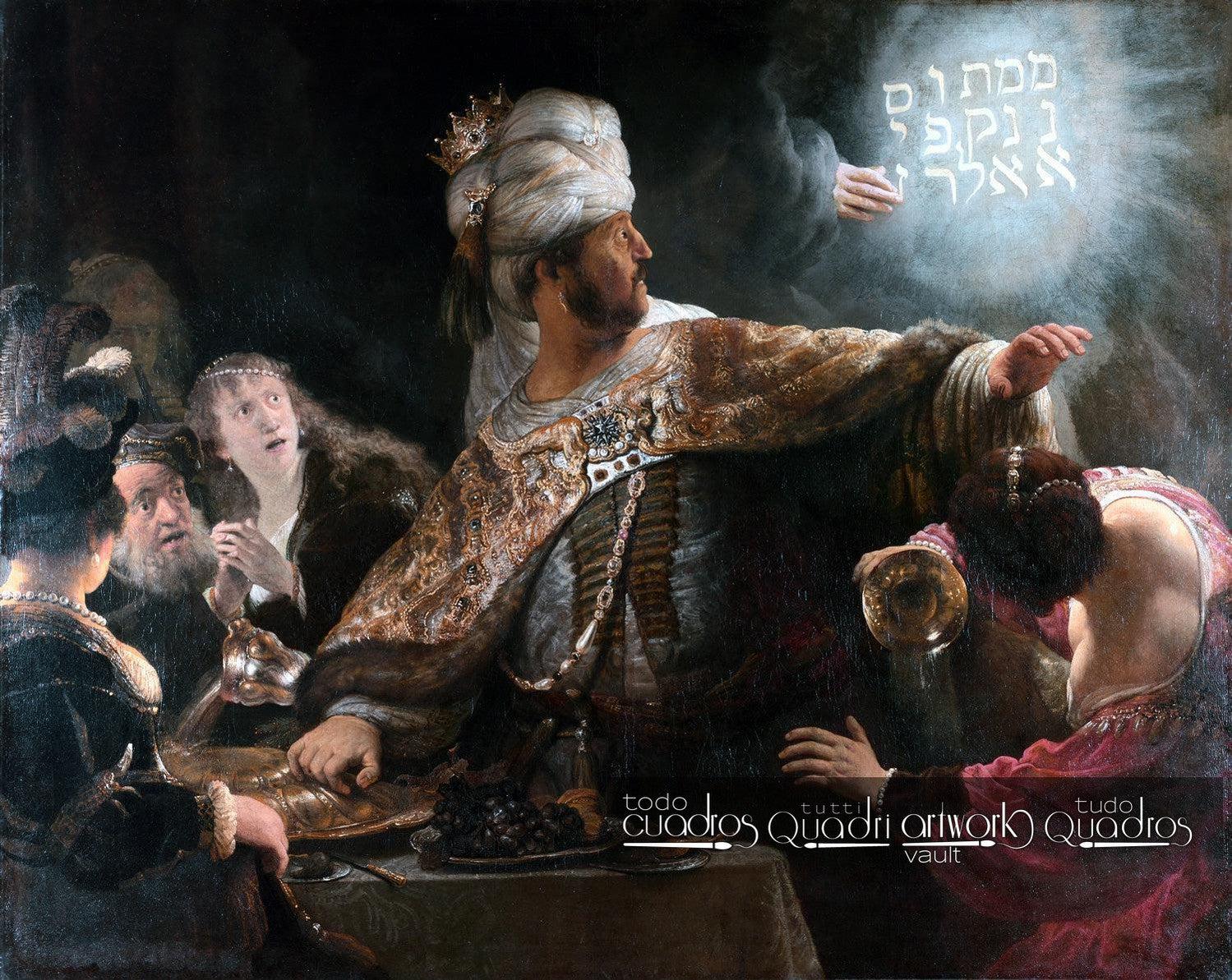 El festín de Baltasar, Rembrandt