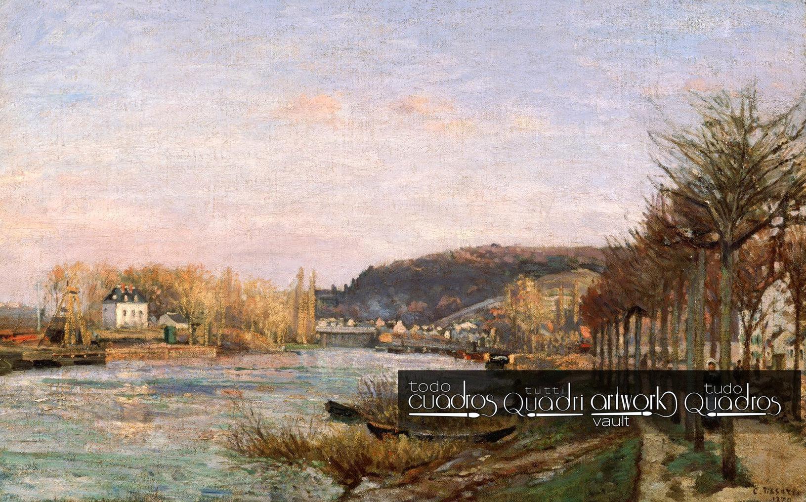El Sena en Bougival, Pissarro