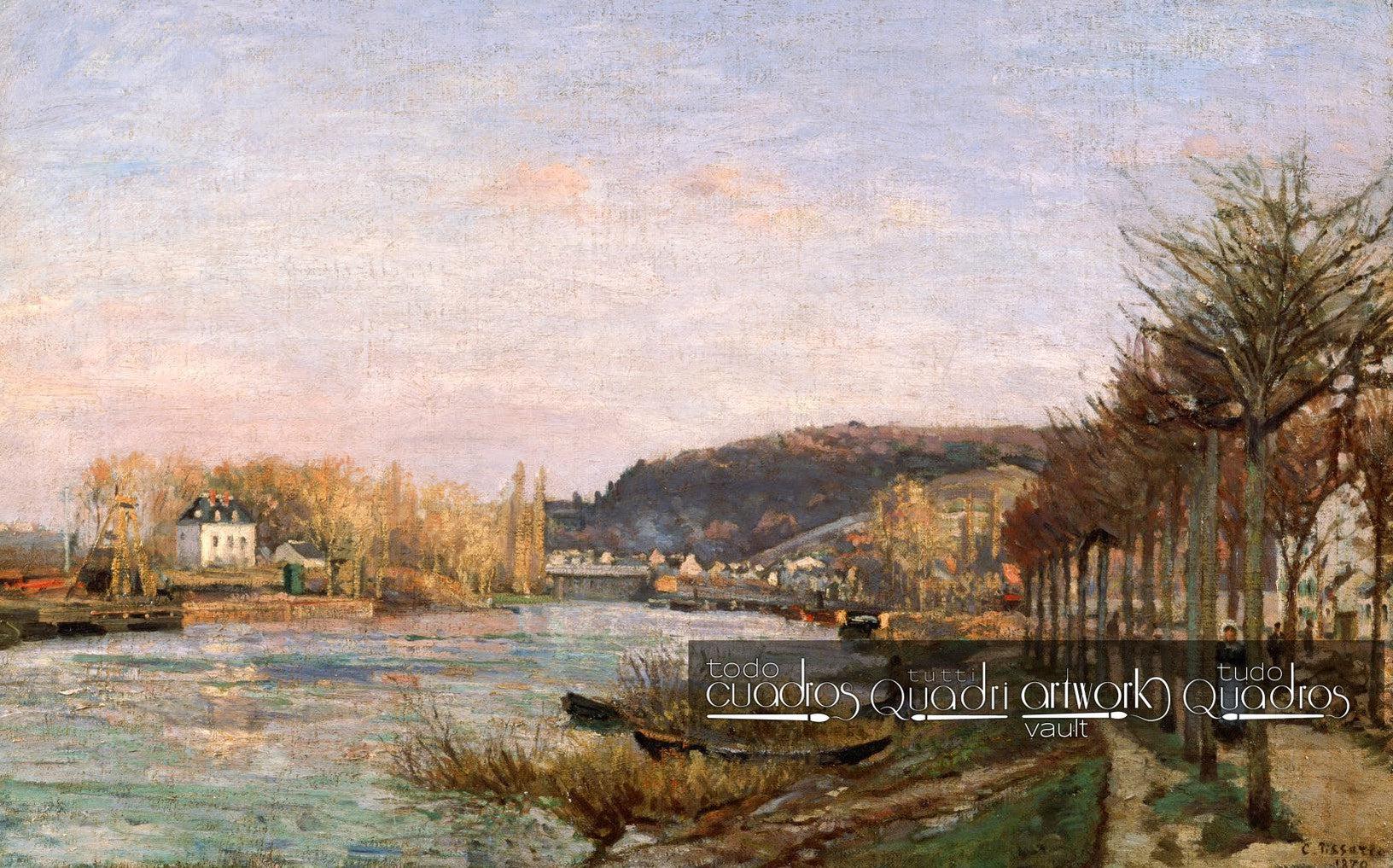 El Sena en Bougival, Pissarro