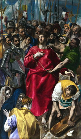 El Greco, obras de arte manierista, pinturas del Renacimiento. El-expolio-greco-1577-79