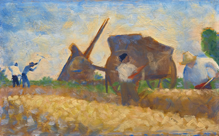 Georges Pierre Seurat acera mostrar impresión de arte enmarcado 12x16