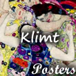 Cuadros célebres de Gustav Klimt en cartel.