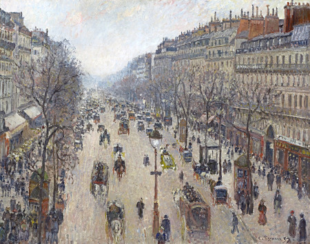 Camille Pissarro, ¿el impresionista que experimentaba demasiado? Boulevard-montmartre-pissarro_3