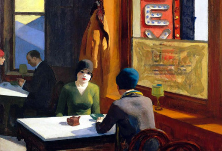 Edward Hopper, obras realistas, pintor estadounidense Chop-suey-hopper