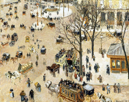 Camille Pissarro, ¿el impresionista que experimentaba demasiado? Plaza-teatro-frances-c-pissarro-1898