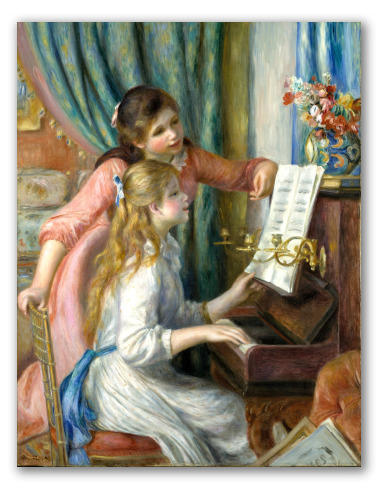Dos niñas al piano