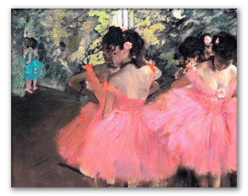 Obra "Bailarinas de rosa"