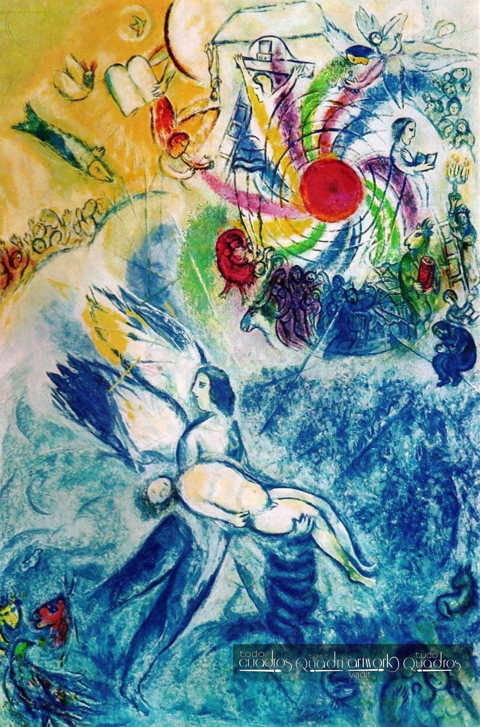 "La creación del hombre" de Chagall, cuadro moderno.