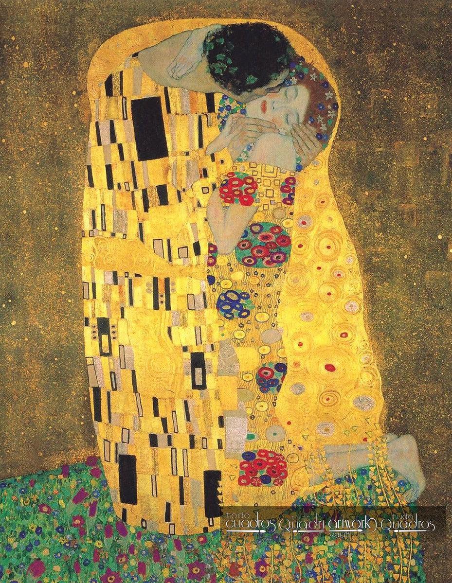 El Beso de Klimt, reproducción de la obra, cuadro famoso.