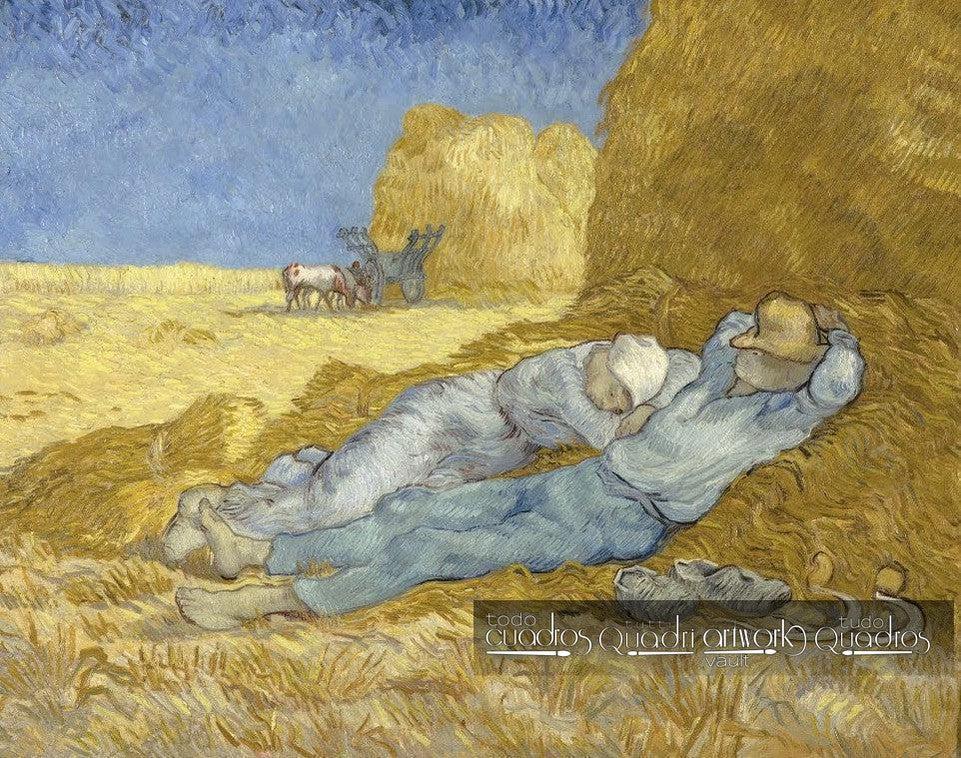 Cuadro "La siesta" de Van Gogh, reproducción a mano.