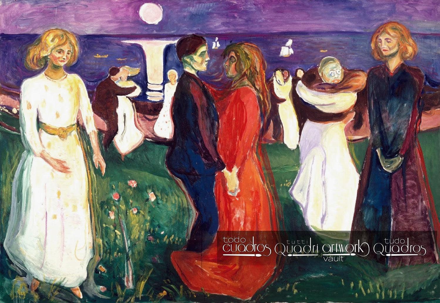 Munch La Danse De La Vie Cuadro "El baile de la vida" de Munch, expresionismo moderno.