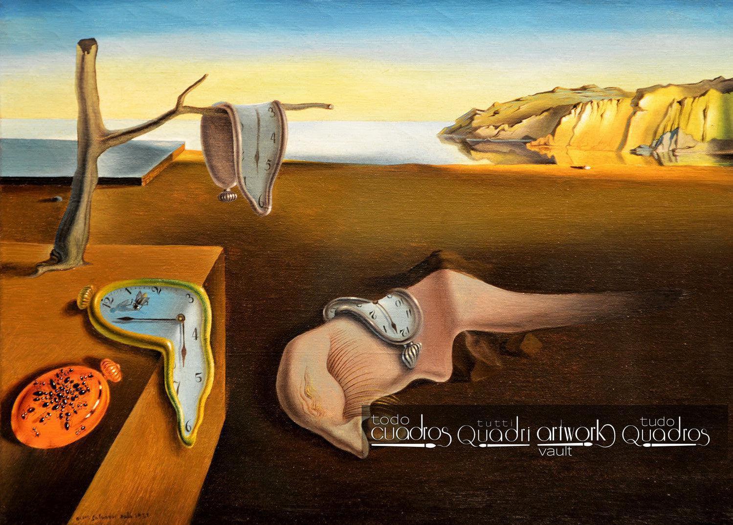 "La persistencia de la memoria", cuadro de Dalí al óleo.