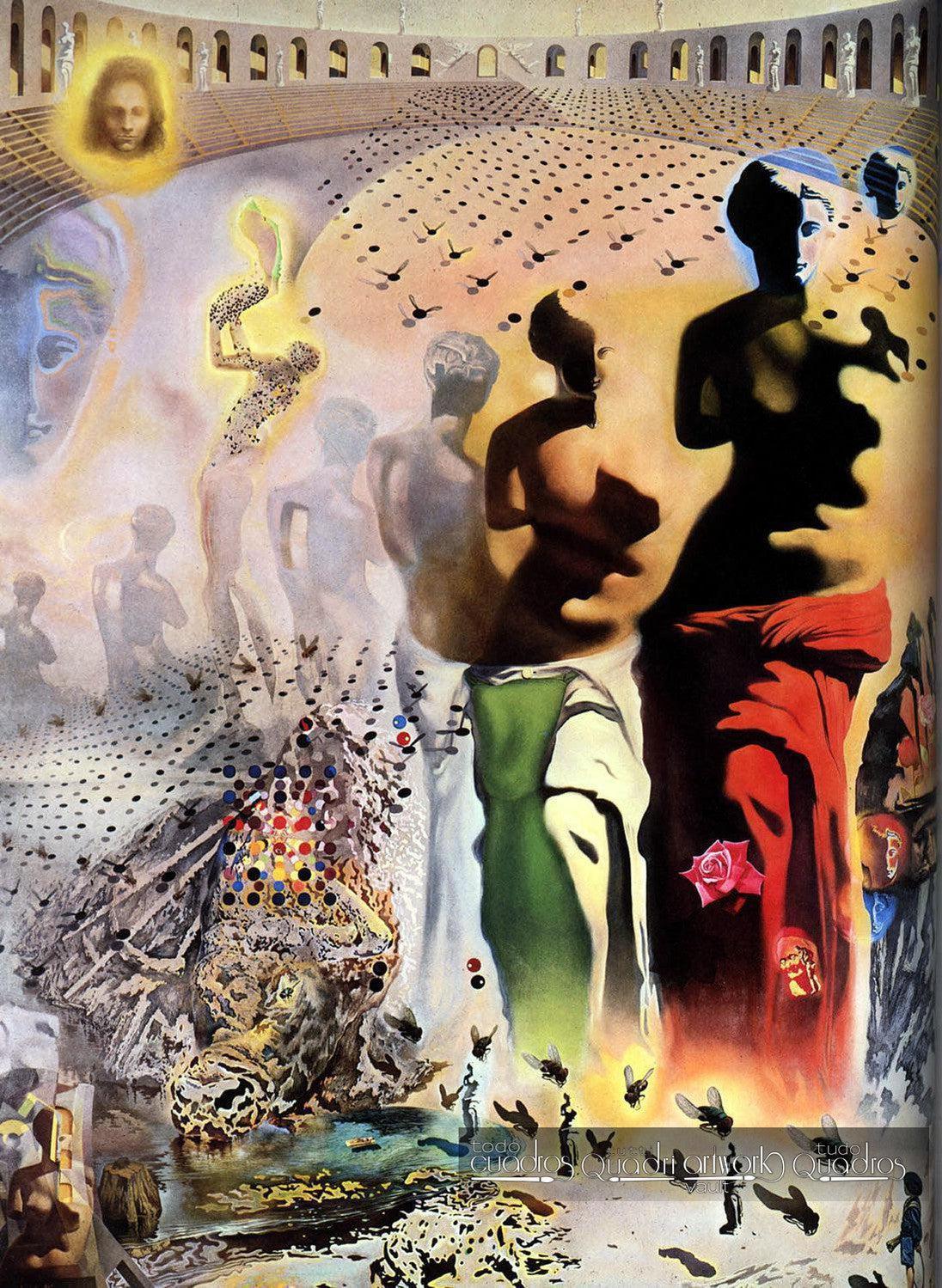 "Torero alucinógeno", surrealismo español de Dalí, lienzo al óleo.
